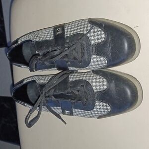 Footjoy Leather Houndstooth Golfing Shoe